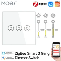 zigbee multi gang smart light dimmer switch independent control smart tuya app control works with alexa google home 123 gang