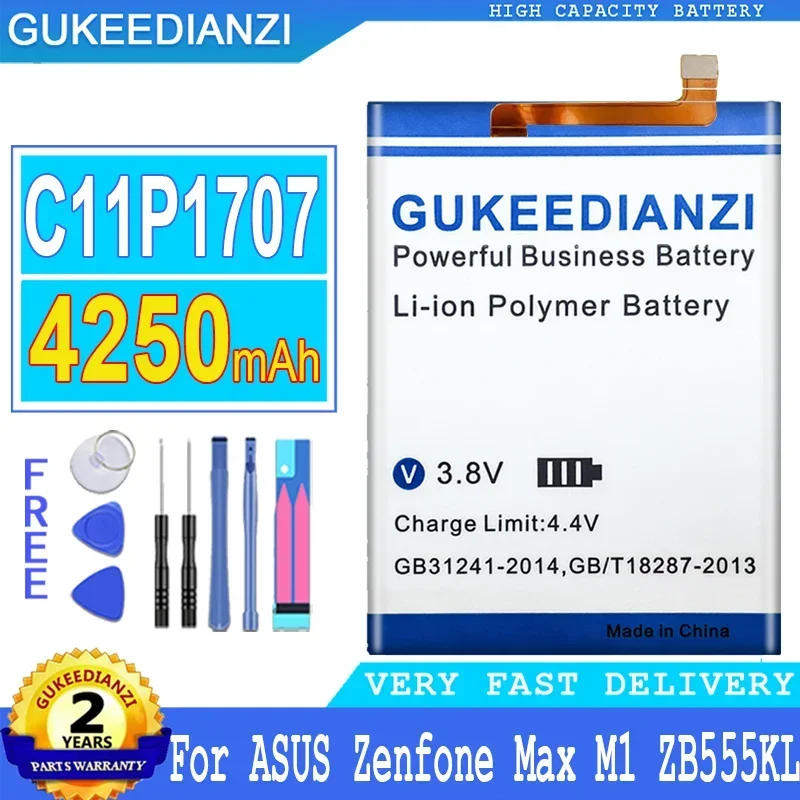 Аккумулятор GUKEEDIANZI 4250 мАч C11P1707 для ASUS Zenfone Max M1 ZB555KL X00PD аккумулятор большой