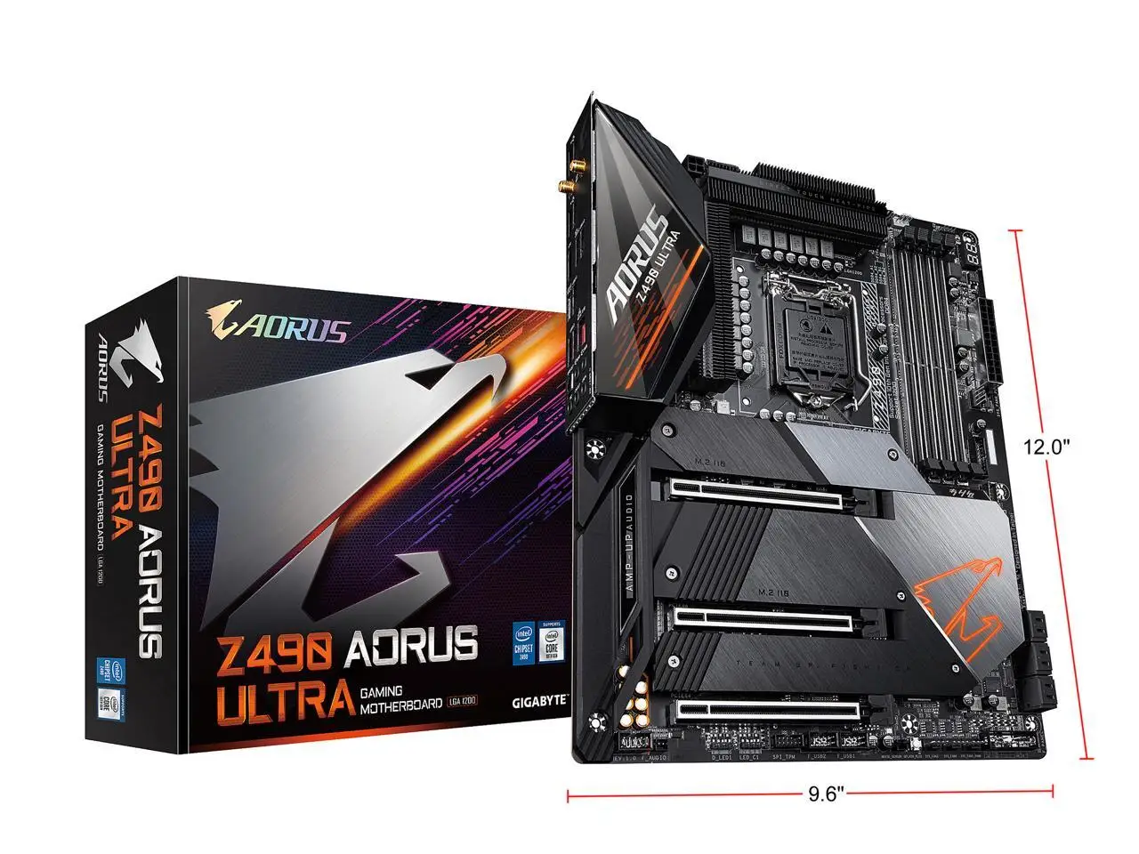 

Материнская плата GIGABYTE Z490 AORUS ULTRA LGA 1200 Intel Z490 ATX с тройным M.2, SATA 6 Гб/с, USB 3,2 Gen 2, Wi-Fi 6, 2,5 GbE LAN