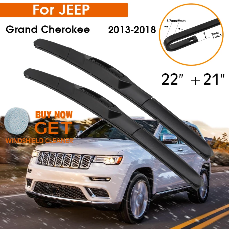 Car Wiper For JEEP Grand Cherokee 2013-2018 Windshield Rubber Silicon Refill Front Window Wiper 22"+21" LHD RHD Auto Accessories Car Wiper For JEEP Grand Cherokee 2013-2018 Windshield Rubber Silicon Refill Front Window Wiper 22"+21" LHD RHD Auto Accessories