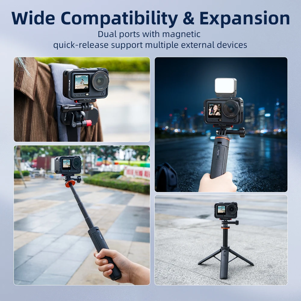 Flymile защитный чехол, пластиковая клетка для DJI Osmo Action 6, полный защитный чехол, быстросъемный, с аксессуаром для расширения холодного башмака (art.: 3920d4c7cdcd4) - 3920d4c7cdcd4