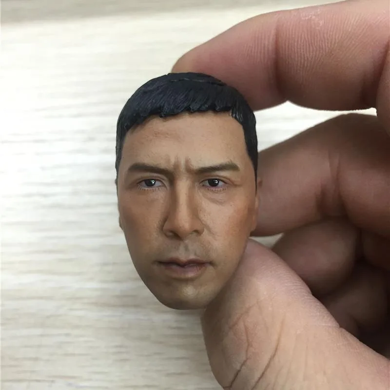 

1:6 Scale Ip Man Head Sculpt Male Soldier Donnie Yen Kongfu Head Carving Model toys for 12inch Action Figure m5