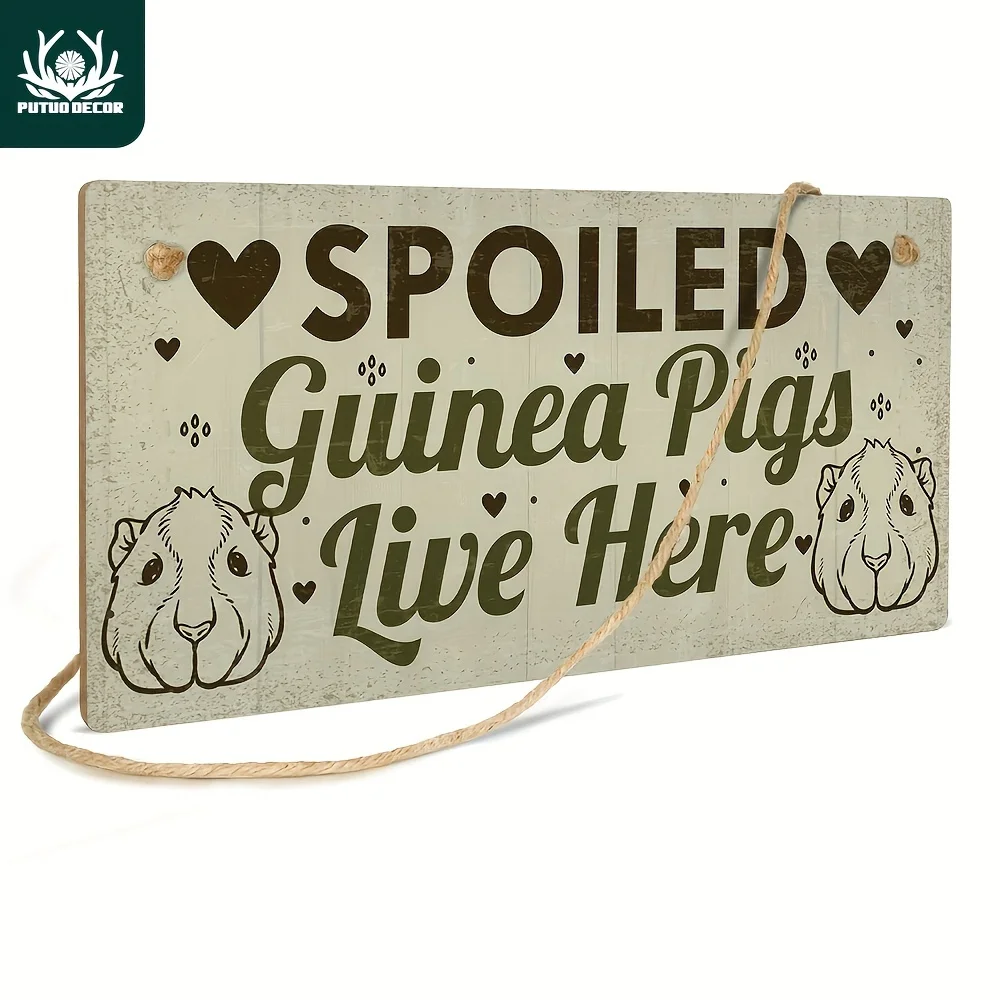 1 шт. декоративная деревянная подвеска в виде морской свинки 3 9X7 8 дюйма