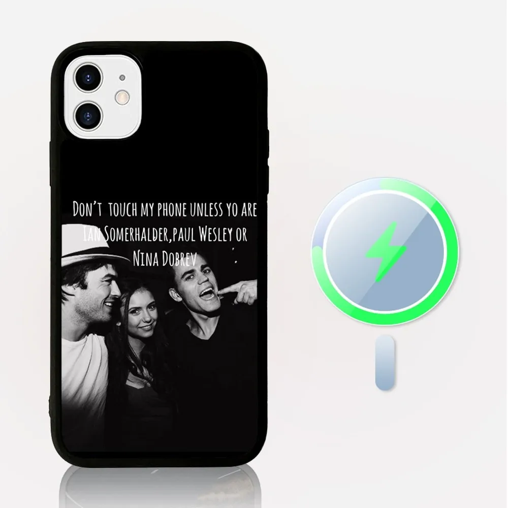 Дневники вампира Damon Salvatore чехол для телефона магнитный iPhone 14 13 12 11 15 Pro Max Plus Mini Magsafe