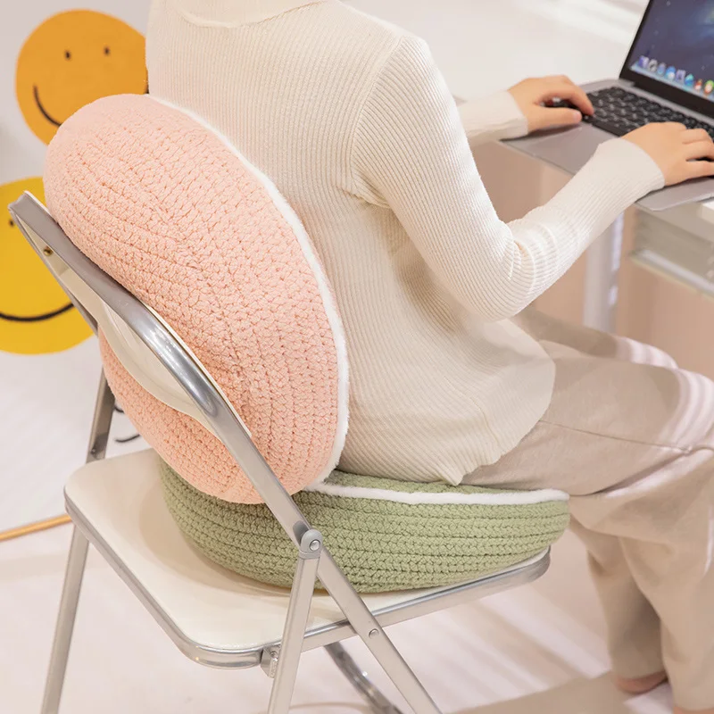 Подушка-футон с девчачьим сердцем 40 см мягкая и удобная сидящая для длительного