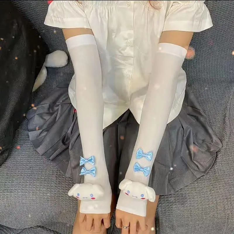 

Summer Japanese Cartoon Kawaii Sanrio Cinnamoroll Outdoor Sunscreen, UV Protection, Anti-mosquito Ice Sleeves, Student Gift