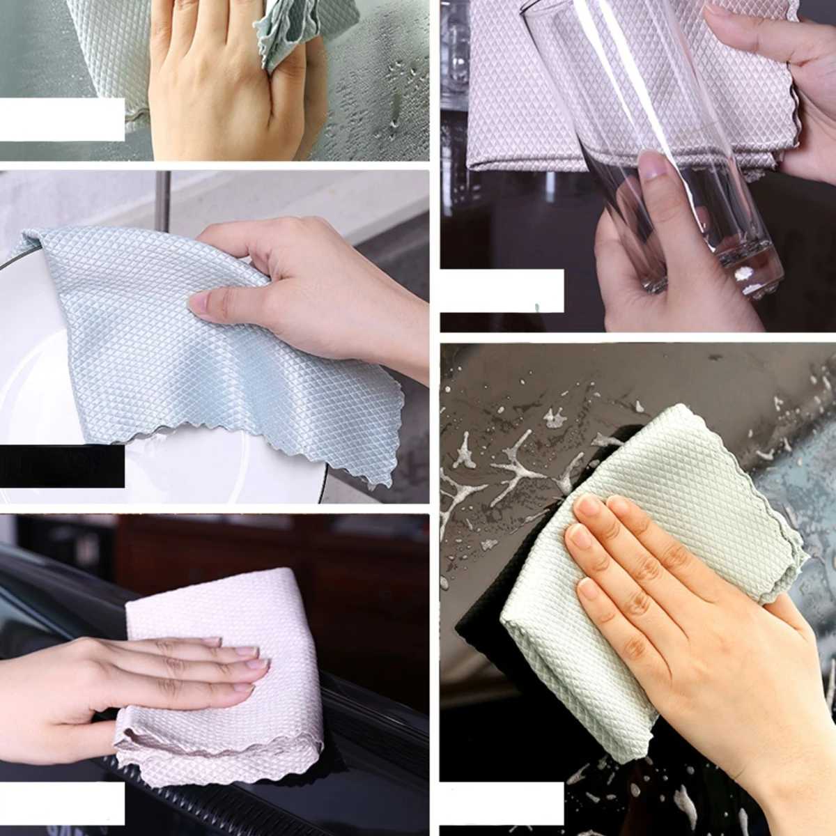 

Glass and Mirror Cleaning Cloths Kitchen Wipes dish washers kichen items hand towel microfiber cloth useful gadgets detailing