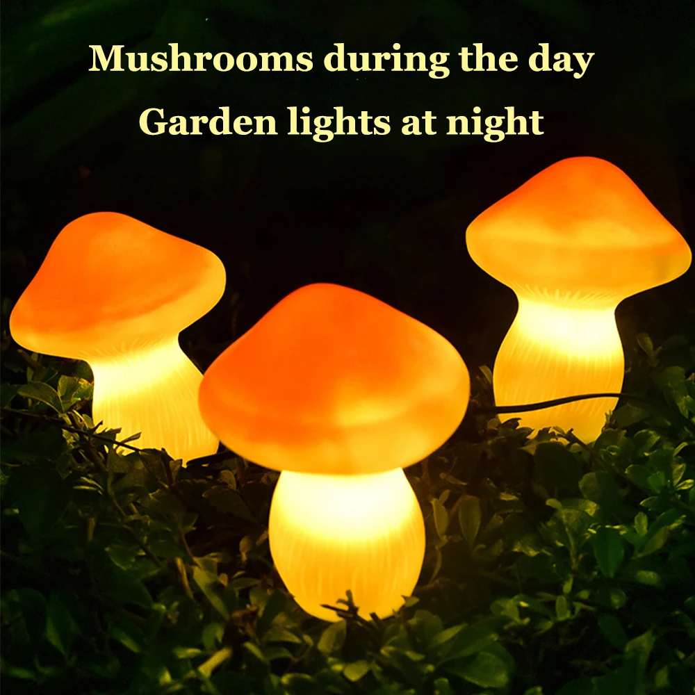 

Solar LED String Lights Garden Lights Outdoor Mushroom Lawn Lamp Waterproof Courtyard Lawn Lights Night Light Decor Fairy Lights
