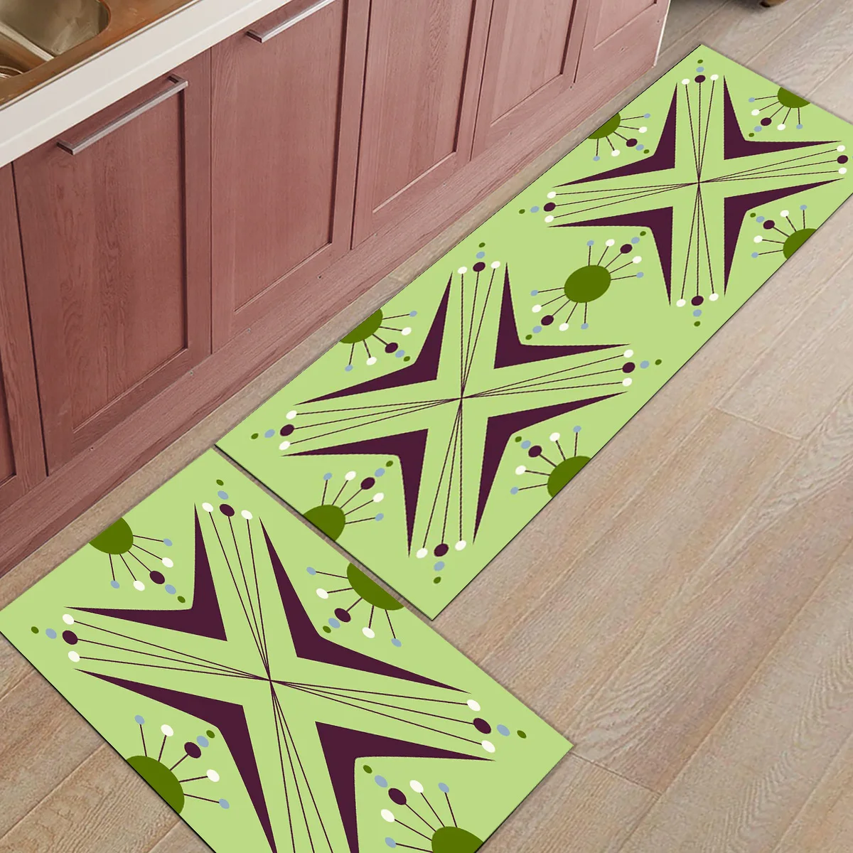 

Круглый напольный ретро-коврик Boomerang со стрелками, коврики для гостиной, коврик для ванной, длинный коврик для входной двери