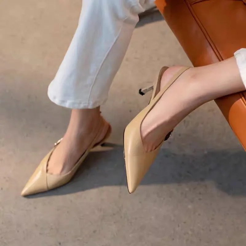 2022 Summer Brand Women's High Heels Luxury Gladiator Slingback High Heels Bridal Shoes Comfort High Heel Party Wedding Shoes