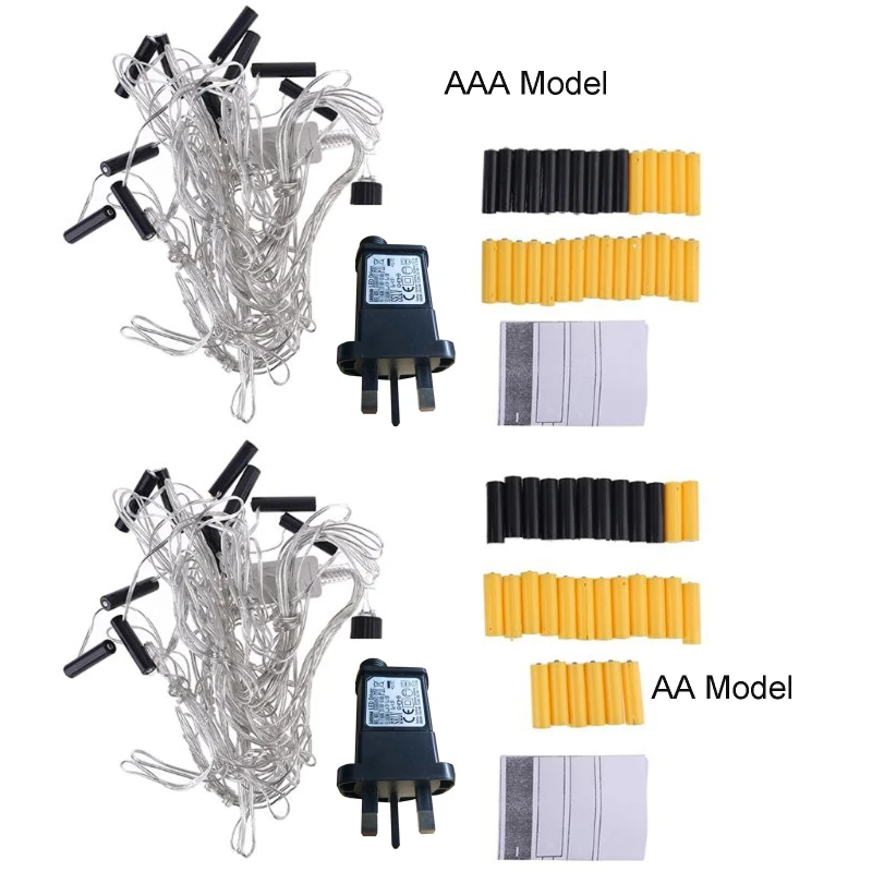 

UK Plug Convert to AA AAA Battery Replace 2-3pcs Battery Cable