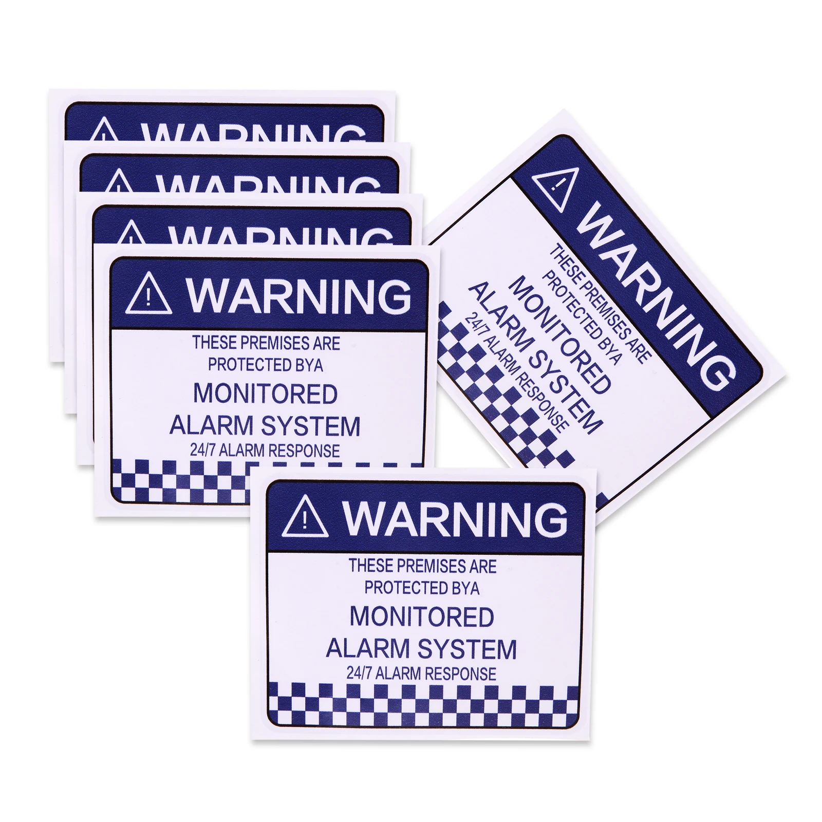 Letter Print Pvc Warning Security Stickers Self Adhesive Waterproof Office Practical Sign 100 X 80mm