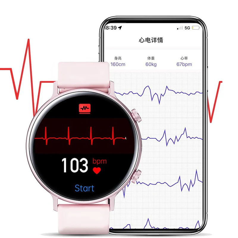 Новинка 2022 года ЭКГ + PPG Bluetooth смарт-часы для мужчин и женщин фитнес-трекер