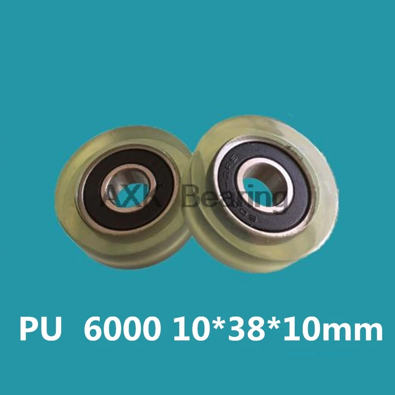 

AXK 10*40*10mm F type plastic nylon package pulley with bearing 6000 Polyurethane for 3D printer flat Flat roller wheel