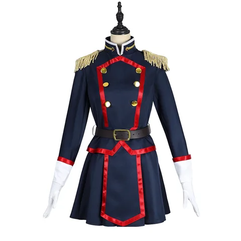 Kyouka Uzen Косплей Костюм Парик Аниме Mato Seihei No Slave Himari Azuma Униформа Шляпа Розовые Волосы Цепочки Солдат Антидемон Корпус