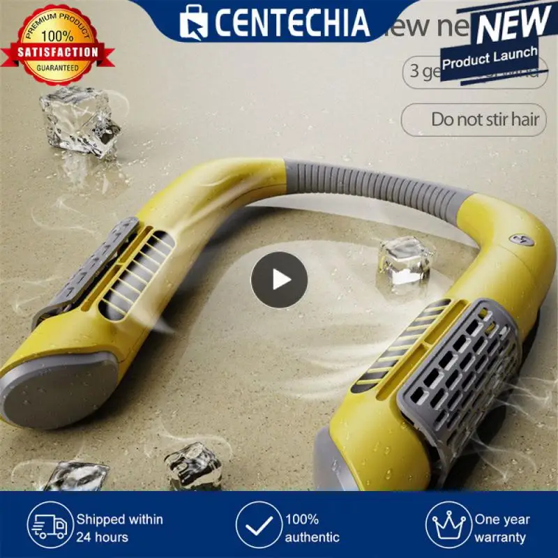 

Portable Hanging Neck Fan Outdoor Sports Ventilador Wireless Fan Summer Air CoolingUSB Rechargeable Bladeless Mute Sports Fans