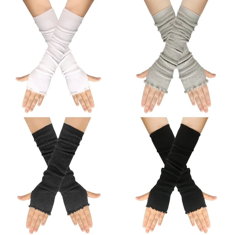 

Women Sunscreen Half Finger Gloves Windproof Long Sleeve Gloves for Outdoor