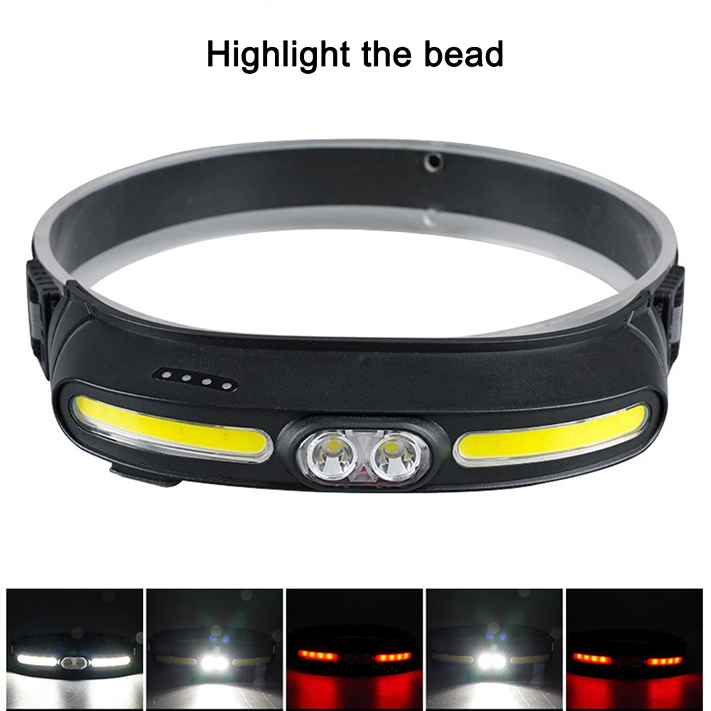 

COB LED Portable Floodlight Headlight Mini Multi-functional Strong Light Induction Headlamp Outdoor Camping Fishing 2023 Hotsell