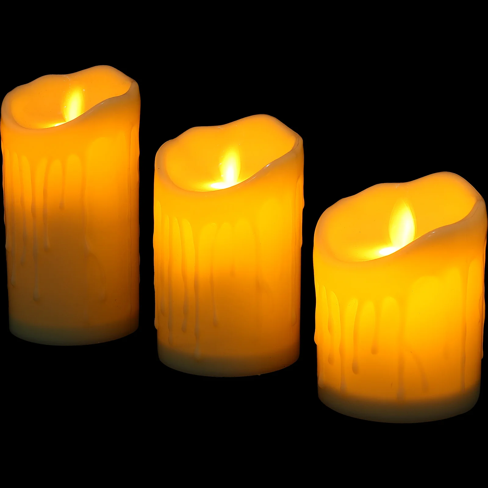 

1 Set of Wedding Flameless Candles Operated Lights Ornaments
