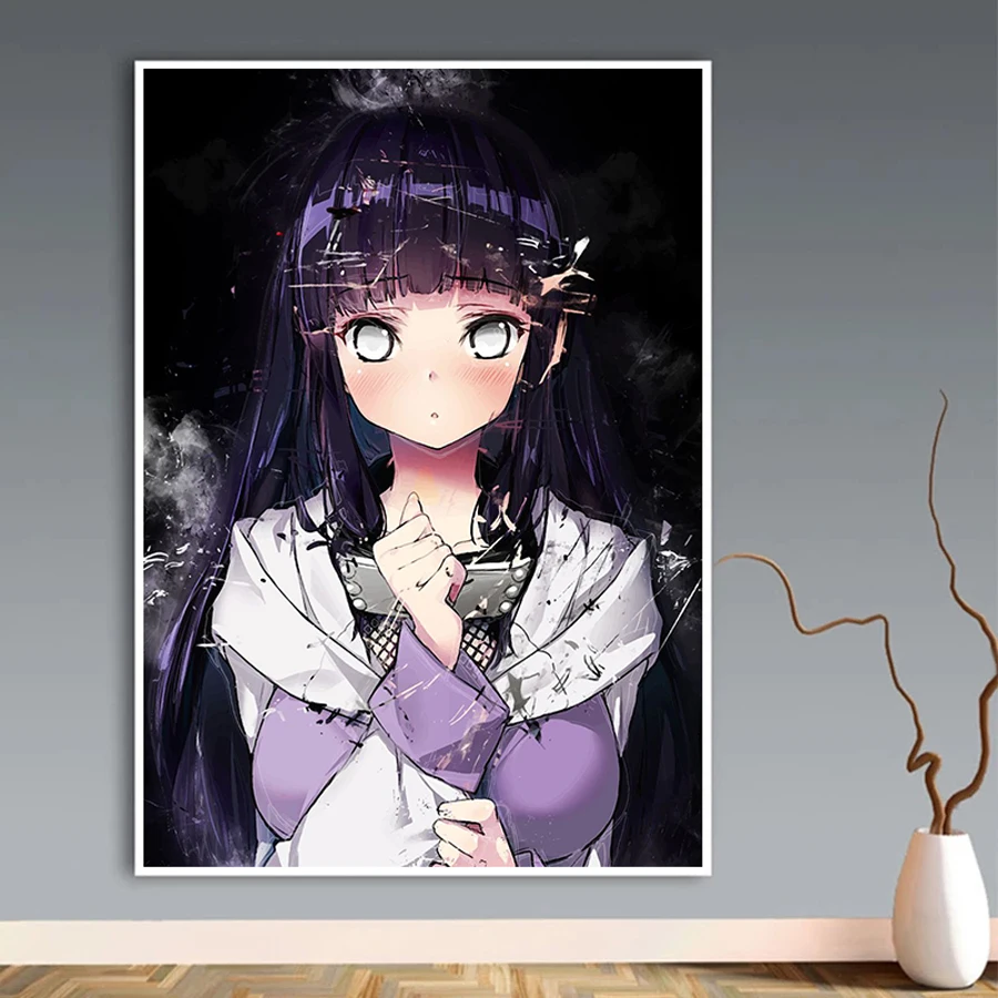 

Full Drill 5D DIY Diamond Painting Naruto Hyuuga Hinata Cross Stitch Kits Mosaic Diamond Embroidery Children's Room Home Decor