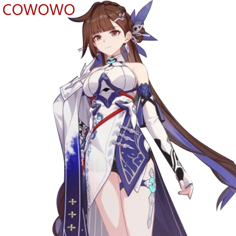 COWOWO Аниме Honkai Impact 3rd Li SuShang setelan Game gaun элегантный конус для косплея и pesta carnaval Halloween