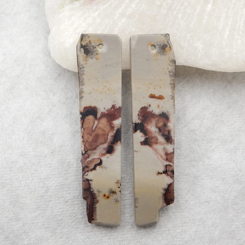 

Natural Gemstone Chohua Jasper fashion women Earrings bead 49x10x2mm7g
