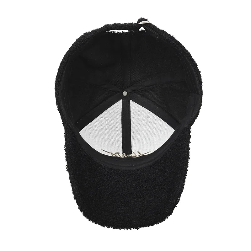 Осенне-зимняя женская милая толстая теплая бейсболка модная унисекс с вышивкой