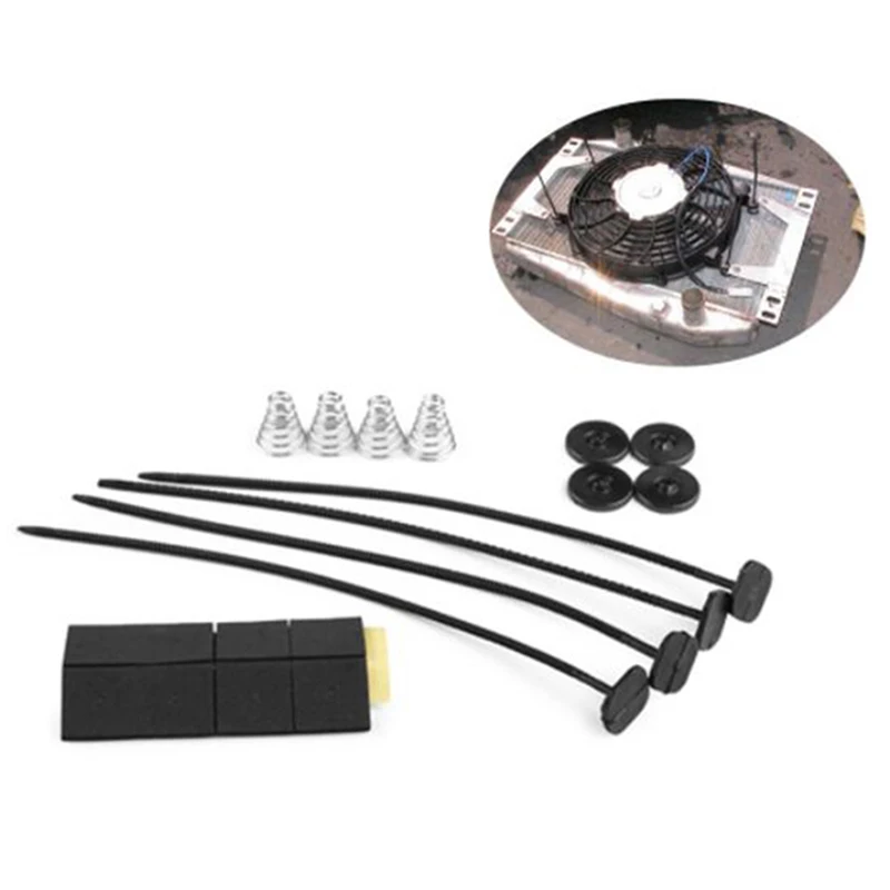 

Универсальный Электрический Охлаждающий радиатор для автомобиля, монтируемый модифицированный вентилятор, сменный тонкий тянущийся гоно...