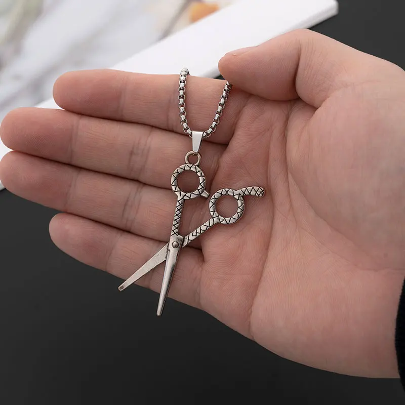 Ожерелье с подвеской в виде ножниц женские европейские и американские