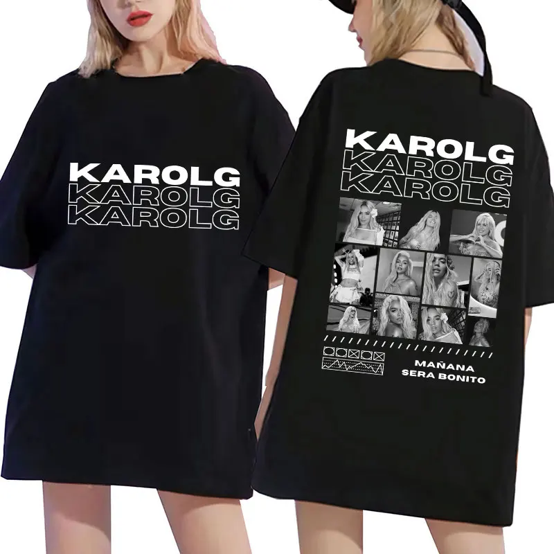 Фото Футболка Karol G с принтом Манны Бонито, винтажная Готическая модная футболка для мужчин и женщин, футболки большого размера из 100% хлопка, уличная одежда, подарок №1