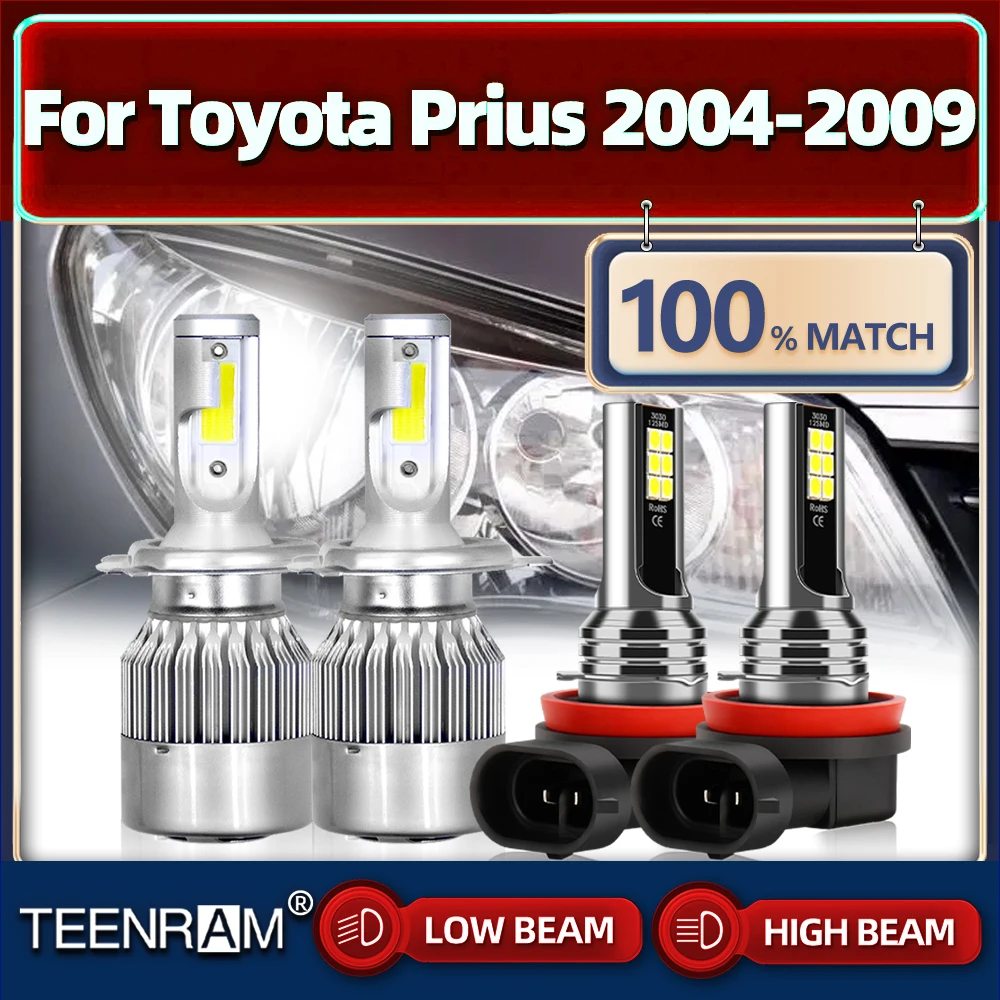 

Светодиодные лампы Canbus 240 Вт 40000LM дальнего ближнего света автомобиля 12 В 6000 К белые для Toyota Prius 2004 2005 2006 2007 2008 2009