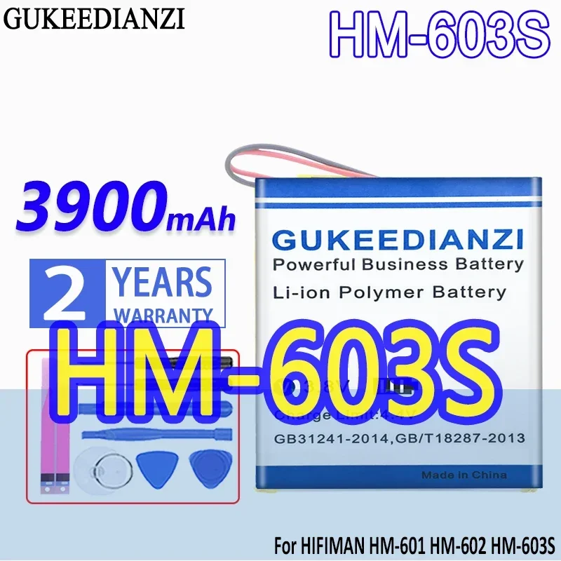 Большой емкости аккумулятор GUKEEDIANZI HM603S 3900 мАч для HIFIMAN HM-601 HM-602 HM601 HM602