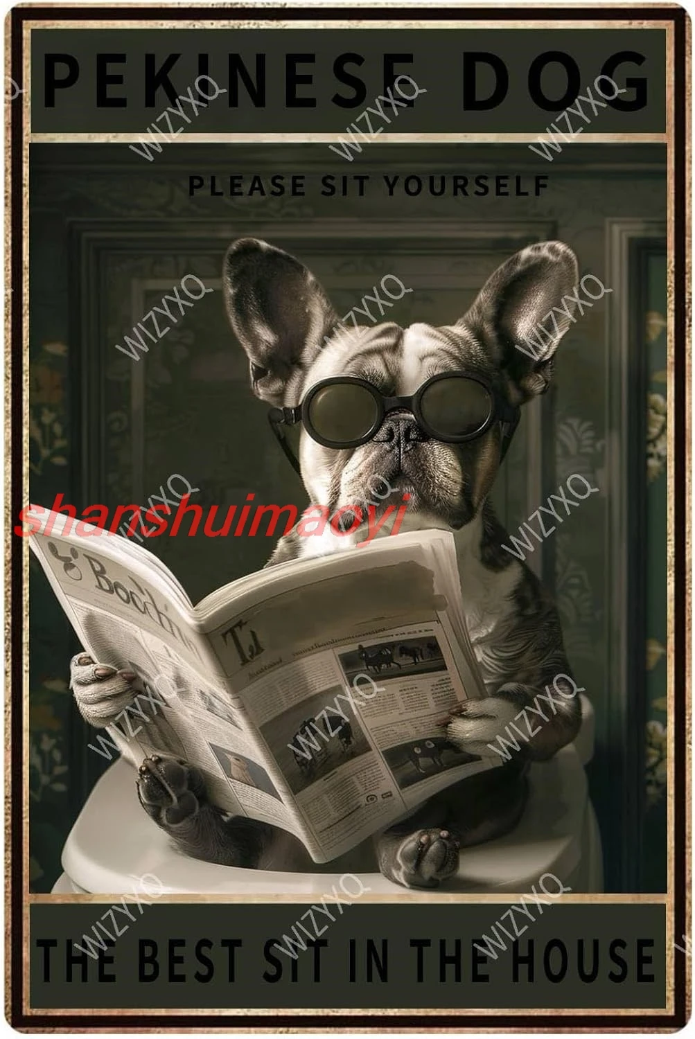 Металлический знак Пекинская собака The Best Sit In House De SHUI