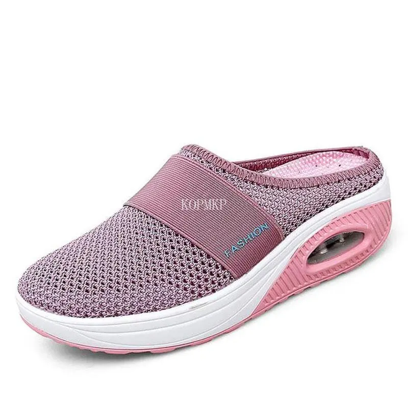 

2023 New Women Sandals Fashion Wedges Platform Shoes Female Slides Women's Slippers Breathable Mesh Lightweight Ladies Footwear