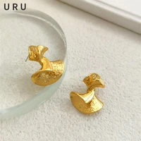 s925 needle fashion geometric earrings 2021 new trend popular style brass metal golden earrings women jewelry gifts for party