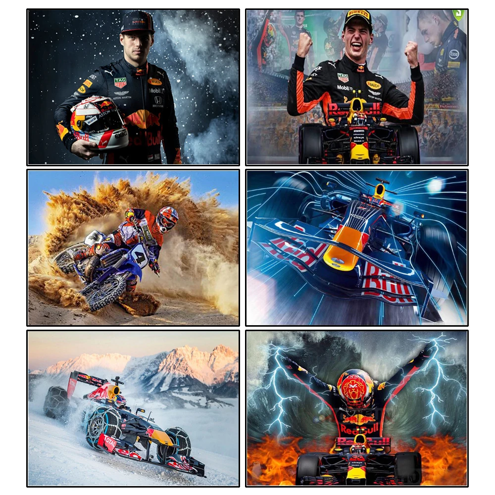 

Full Drill 5D Diy Diamond Painting Max Racing Get Away Rhinestones Diamond Embroidery F1 Diamond Mosaic Cross Stitch Home Decor