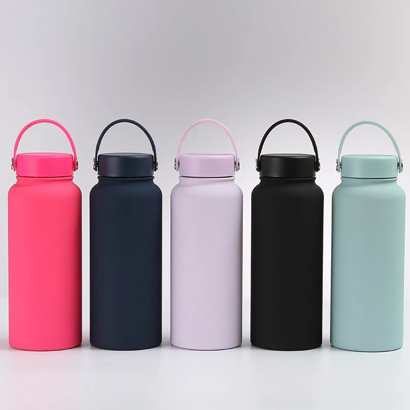 

1L 32oz Large Capacity Thermos Cup Double Wall Steel Water Bottle Thermos Bottle Keep Hot and Cold Insulated Vacuum Flask Sport