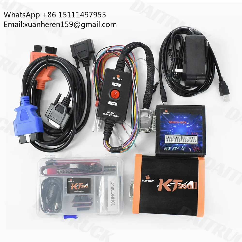 Фото Программатор ЭБУ KT200II Full Master с новой лицензией, оптимизированным оборудованием, стабильной работой KT200 2, поддержкой протоколов Bench, OBD, BOOT, BDM, JTAG №1