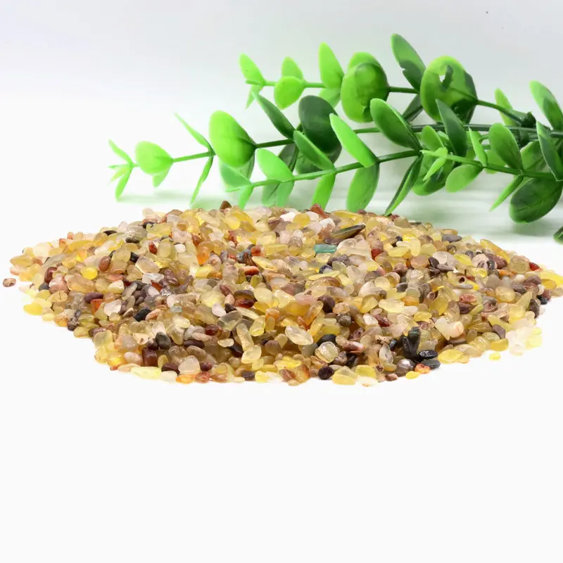 

3-5 мм, 100 г, искусственный кристалл, камень, минеральный желтый Агат, кварц, сделай сам, украшение для аквариума, восстанавливающий камень, под...