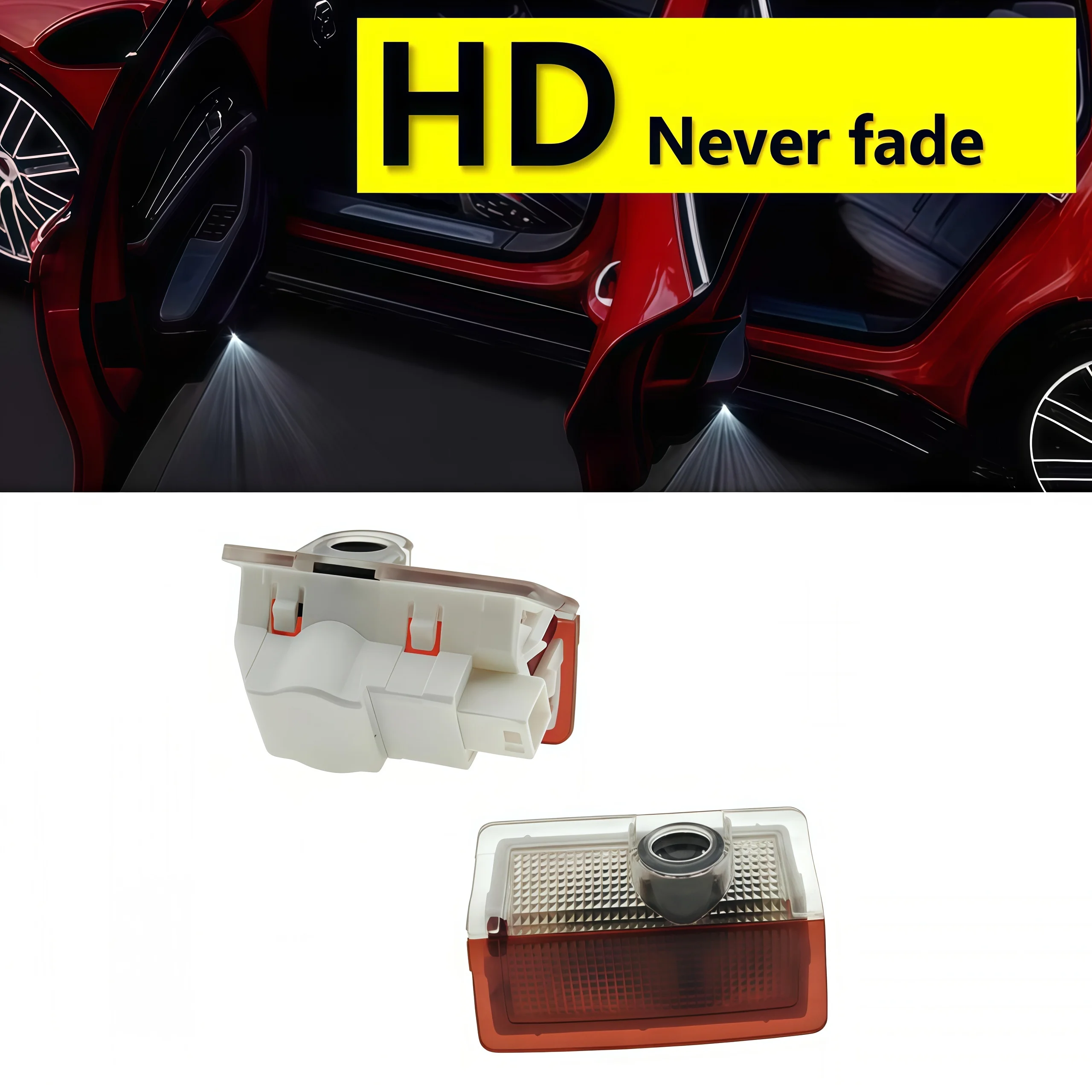 Фото HD 2-светодиодный автомобильный дверной проектор для Mercedes Benz E C EQA EQB EQC Class W205 W212 W213 X253 X156 W166 W167 W177 X247 X166 H247 №1