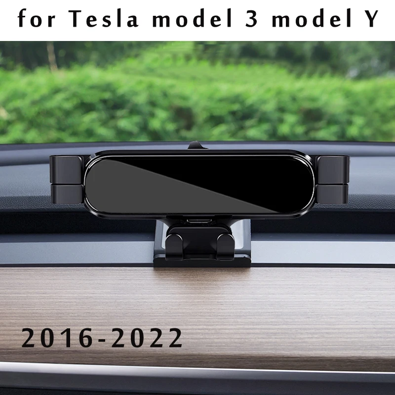 

Car Phone Holder For Tesla Model 3 Model Y 2022 2021 2019 Car Styling Bracket GPS Stand Rotatable Support Mobile Accessories