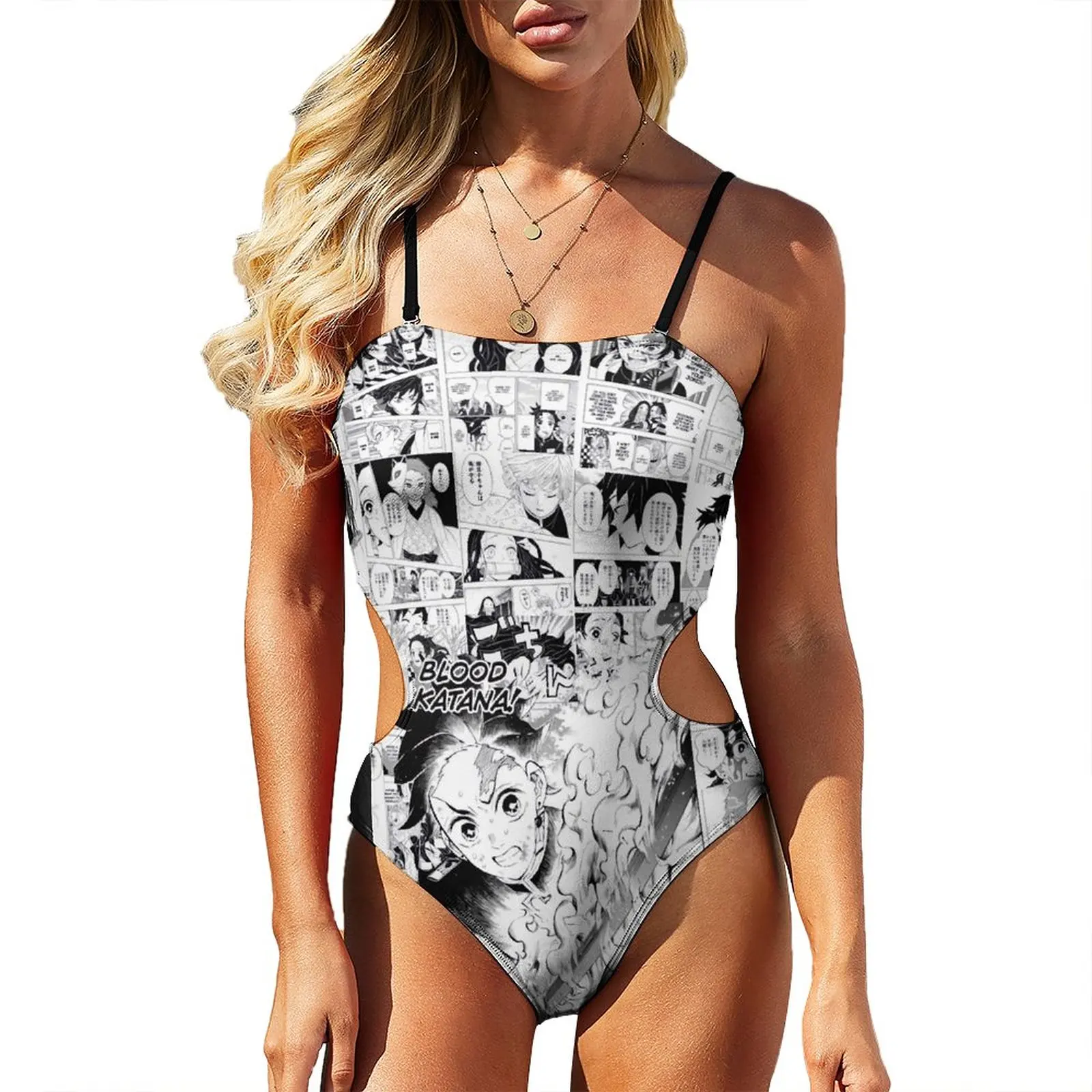 

Demon Slayer Manga Swimsuit Kimetsu No Yaiba Push Up Swimwear One-Piece Bathing Suits Sexy Retro Bath Swimsuits Plus Size