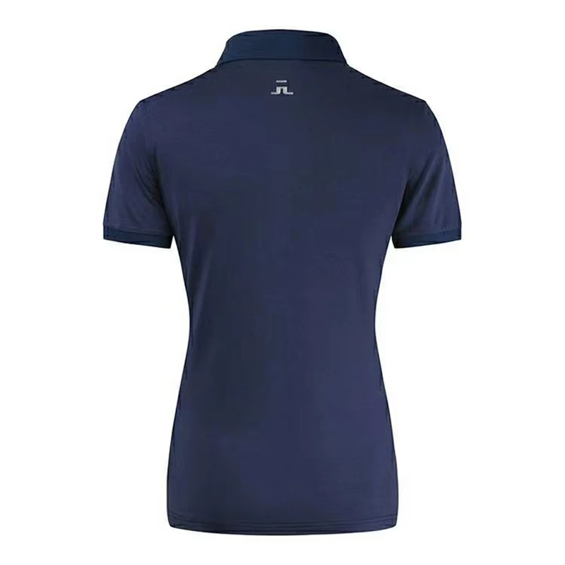 Women's Short Sleeve Golf T-shirt Korean Version Breathable Comfortable Noodles Tucked Waist Outdoor Sports Women's Outerwear