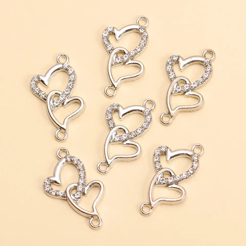 Набор из 10 подвесок RUWENSHU с сердечком