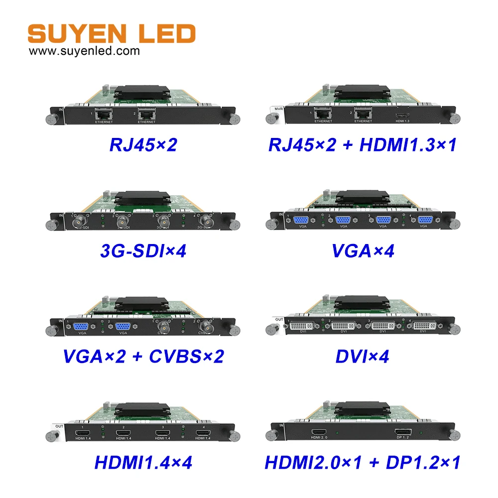 Лучшая цена Novastar H Серия RJ45 3G-SDI VGA CVBS DVI HDMI DP светодиодный экран Входная карта |