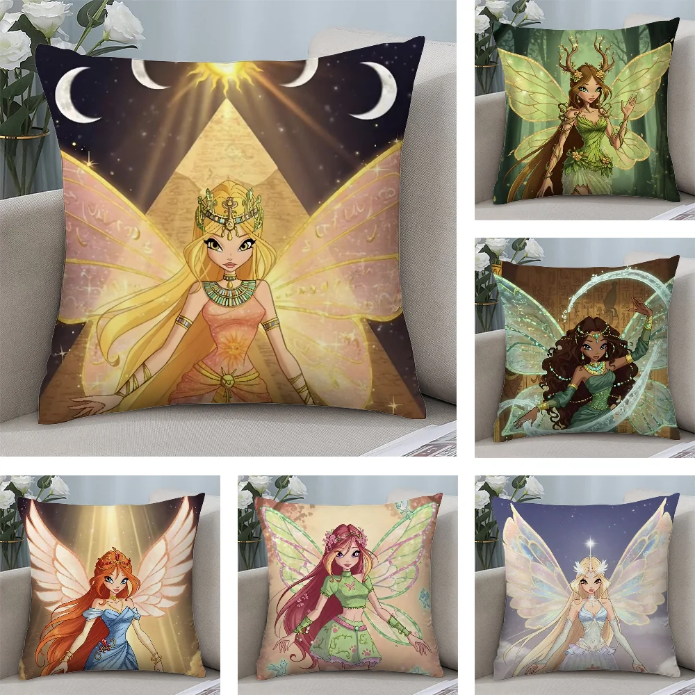 Аниме девушка W-Winx клубные наволочки короткие плюшевые диван декоративный