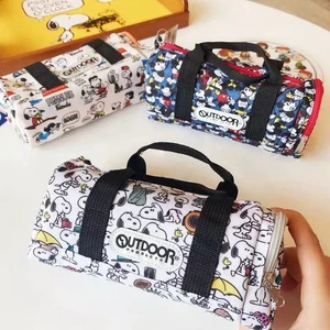 Anime Snoopy Cartoon Pencil Handbag Kawaii Student Creative Pen Case Fashion High Capacity Stationery Storage Box Bag Gifts Toys