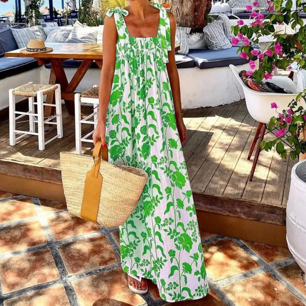 

Great Summer Dress Eye-catching Lace Up Lady Dress Bohemia Style Lady Dress