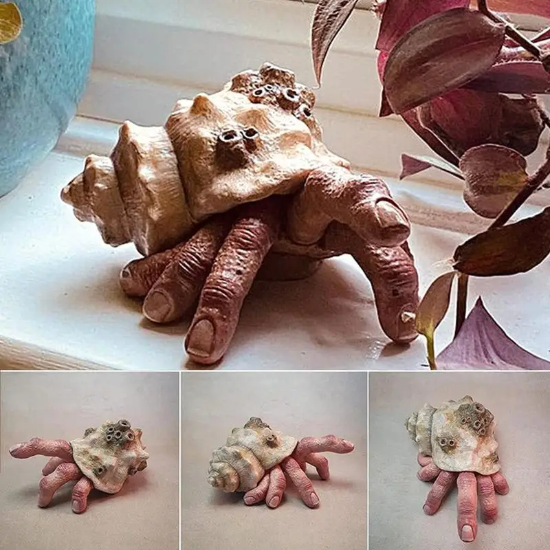 Хэллоуин, скульптура-краб пальца, креативная скульптура-краб пальца, реквизит на Хэллоуин, ужасная модель из смолы для коллекционеров