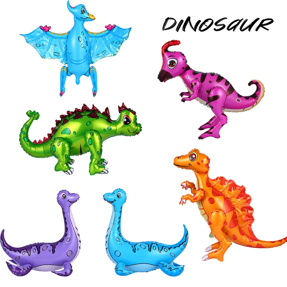 

1pc Big Dinosaur Balloon Aluminum Film Balloon Animal Balloon Children's Birthday Party Living Room Decorations Children's Toys